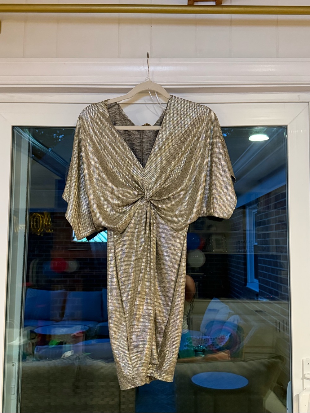 Karlie Silver / Gold Metallic Knit Dress